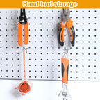 Funrous 100 Pack Peg Board Hooks Stainless Steel Pegboard Hooks Shelving Display Hanging Peg Board Holders for 1/8 and 1/4 Garage Storage Tools Organizer(8 Inch)