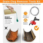 25 FT Drain Snake 2.0 with Double Mode, 10-In-1 Drain Auger for Sink and Drain Unblocking, Plumbing Snake for Real DYIs