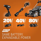WORX 20V Random Orbital Sander, 5-in-1 Cordless Multi-Sander,Electric Sander with Battery and Charger, WX820L