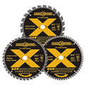 ANGELSWORD 8-1/4 Inch Table Saw Blade/Circular Saw Blade, 24T for Framing&40T for Ripping, Cross Cutting&60T for Fine Finish Wood Cutting, 3 Pack