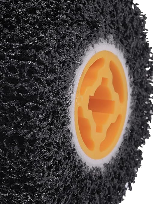 Rocaris 6 Pack Abrasive Drum Paint and Rust Remover, 40 Grit Abrasive Wheel Wire Drawing Polishing Wheel for Wood Metal Surface Polishing, 4.5" x 4"