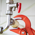 12-Inch Swedish Pipe Wrench, Heavy Duty Adjustable Plumbing Wrench with 45°Angled Jaw for All Types of Nuts, Water Pipes