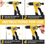 Rivet Nut Tool Kit, 8-Inch Hand Rivnut Tool for Tight Spaces, Nutsert Tool Kit with 96pcs Rivnuts, 8 Metric & SAE Mandrels (M3-M6, 6-32, 8-32, 10-24, 1/4-20), Durable Carrying Case Included