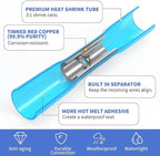 Crimping Tool Qibaok Ratcheting Wire Crimper for Heat Shrink Connectors with 250pcs Heat Shrink Wire Connectors for AWG 20-10