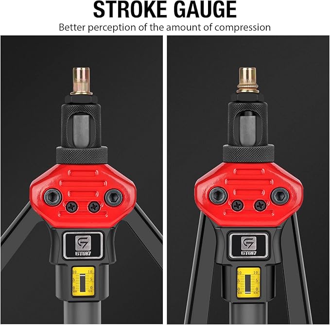 Rivet Nut Tool, 16-inch Rivnut Tool Kit with 15 SAE & Metric Mandrels, 236pcs Rivnut Assortment Kit and Rugged Carrying Case