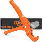 Mutt Tools Professional PEX Cutter Tool - 1/8” to 1” Heavy Duty Pipe and Tubing Cutter for Plumbing - Cuts PEX, PVC, CPVC, Plastic Pipe and Rubber Hose - Precision Plumbing Tool Kit Essential