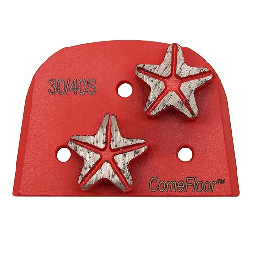 Concrete Floor Grinding Discs, Diamond Metal Grinding Tooling for Lavina Grinders, Concrete Preparation & Thin Epoxy Remove, Double Segments 30/40 Grit Soft Bond, Pack of 9