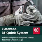 Metabo 6-Inch Angle Grinder | 13.5 Amp | 9,600 RPM | Electronics | Non-locking Paddle Switch | WEP 15-150 Quick