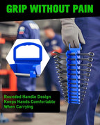 SWANLAKE 2-Piece Magnetic Wrench Organizer Toolbox Holder, SAE (1/4'' to 15/16''), Metric (6mm to 24mm) Ratchet Wrench Organizers, Total Hold 24 Slots Wrenches Holder for Tool Box