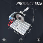 RATTMMOTOR 5" Mini Table Saw for Craft Q99-7 Multipurpose Portable Small Hobby Table Saw Cutting Machine 110V-220V, 0-45° Angle Adjustable, 997 Motor 18000RPM with 480W Power Supply for Crafts