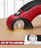 HK Cordless Electric Scissors, Rechargeable Cardboard Cutter, 4V Upgrade Motor Electric Box Cutter with 2 Blades & Safety Lock, Powerful Cutting for Cardboard Box, Plastic, Leather