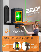 Laser Level, CIGMAN Self-Leveling - 100 feet, Compact 6.4 oz, Perfect for Pictures Hanging, Floor Tile, Ideal for DIY Projects and Home Renovation, L-Magnetic Bracket, Battery Included