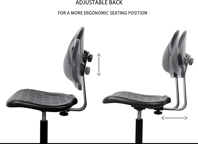 Chair Master (Low Table Chair, Standard Casters - Easy to Clean! Ergonomic Polyurethane Chair. Seat Height Range 15.5"-20.5".