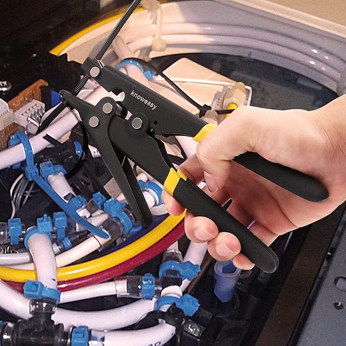 Knoweasy Zip Tie Tool and Tensioning and Cutting Tool for Plastic or Nylon Cable Tie