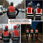 BeautyWill Custom Safety Vest Customized Logo Class 2 High Visibility Reflective Vest with Pockets Construction workwear