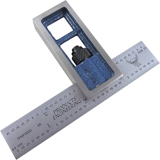 PEC Tools 7104-404 4" 4R Double Square, reads 32nds, 64ths, 8ths, 16ths.