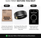 ULTRAHUMAN Ring AIR-Smart Ring Health Tracker, Size First Sizing Kit,Sleep Tracker,Smart Ring for Men/Women,Fitness Tracker (Made in India, Matte Grey, 5)