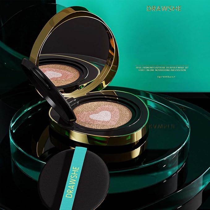 Full Coverage Foundation Air Cushion CC Cream Concealer Moisturizing Nourishing Natural Long-Lasting Even Skin Tone For All Skin Types-VeraVaultWomen
