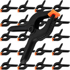 MOUYAT 20 Pack 6 Inch Plastic Spring Clamps, Heavy Duty Spring Clamps, Strong Backdrops Clamps for Woodworking, Canvas, DIY Projects, Photo Studios, Black