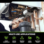 3-Piece Heavy Duty Aluminum Straight Pipe Wrench Set, 10", 14", 18", Adjustable Plumbing Wrench Set, Drop Forged, Exceed GGG standard