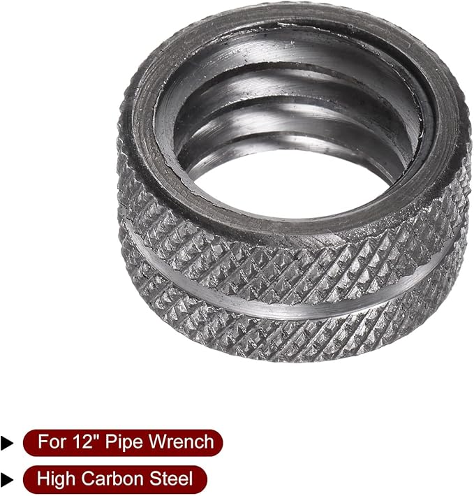 HARFINGTON Pipe Wrench Nut 12" Plumbing Wrench Replacement Knurl Nut High Carbon Steel