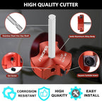 1-1/2 Inch PVC Pipe Reamer,PVC Fitting Saver Socket Saver with 3 Carbide Insert,1.5" Plastic Pipe Fitting Reamer Plumbing Tool for Sch.40 CPVC ABS Socket Hub,Fit Standard 1/2" Drill