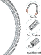 MECCANIXITY Spring Tube Bender OD 6.5mm/0.26" Steel Spring Pipe Copper Tubes 2500mm/98.42" Long for 3/8" Copper Pipe(10mm) in Home Renovations,Electrician Wiring Bending Pipe(insert-pipe use)