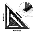 12 inch Rafter Square Aluminum Alloy Double Scale Triangle Ruler Angle Ruler Carpenter Triangle Square Rafter Tool Mensurement Tool for Woodworking and Carpentry