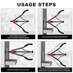 WETOLS 17" Rivet Nut Tool, Hand Rivet Tool Kit with 11 Metric & SAE Mandrels M3 M4 M5 M6 M8 M10 M12, 10-24, 1/4-20, 5/16-18, 3/8-16, 110pcs Rivnuts, Sturdy Case Packed, Auto Release Nut Design, WE-896