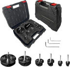 04529 for PPRK6 Plastic Pipe Fitting Reamer,PVC Pipe Reamer Kit Contains 3/4",1",1-1/2",2",3",4" Aluminum Head. PVC Socket Saver Fit into Standard 1/2" Drill for CPVC, PPR or ABS