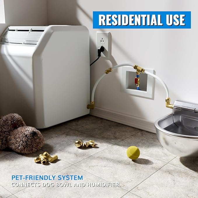 SUNGATOR 1/2 Inch Shut Off Valve, Ball Valve 1/2 Inch, Pushfit Plumbing Water Shutoff, No Lead Brass Push to Connect PEX Pipe, Copper, CPVC, PE-RT, With 1 Disconnect Clip, Pack of 4