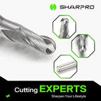 Carbide Ball Nose End Mill 2 Flute 4mm SHK. 2.5mm Cutting Dia. 3D Carving, High-Speed and Deep Cutting, AlCrN Coated, Apply for Alloy Steel, Stainless Steel and Various Cast Iron.