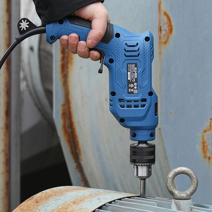 Hammer Drill, 4.5A 1/2 Corded Hammer Kit, 0-3000RPM Variable Speed Impact Drill with 105pcs Drill Bit Set, Carrying Case Included