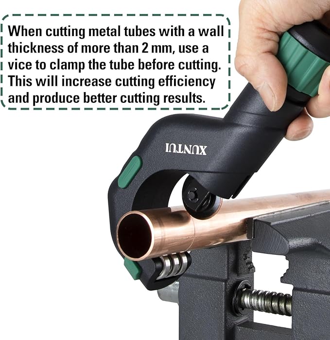 Copper Pipe Cutter Tool Set 3/16"-2" OD, Tube Cutter for Copper,Brass,Aluminum&Stainless Steel, HVAC Metal Plumbing Tubing cutter Tool with Deburring Tools&Extra Blades