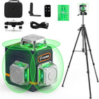 CIGMAN 3D Laser Level with Tripod,Remote Control,Compact Design,4000mAh Battery,Rotary Base,3x360°Self-Leveling Green Laser Leveler for Picture Hanging and DIY Projects