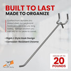 100 Pack PEG Board Pegboard Shelving Hooks 8" Length Wholesale Lot