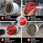 PVC Pipe Fitting Reamer Kit, Plumbing Pipe Saver,PVC Socket Saver with 3/8-Inch Hex Shaft PVC pipe reamer tool Contains PPR150 Size:1.5"