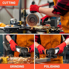 Litheli 20V Brushless Cordless Angle Grinder, 4.9-Inch Variable Speed Grinder with Battery & Charging Cord, Max 8500 RPM, for Metal, Wood, Tile (Adapter Not Included)