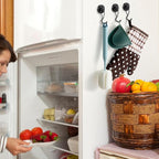 Tohoer Magnetic Hooks, 100LBS Neodymium Magnets Hook Heavy Duty with Rust Proof for Fridge, Refrigerator, Oven, Grill, BBQ, Key, Tools Holder, Kitchen, Outdoor, Hanging Wreaths, Utensil Hangers