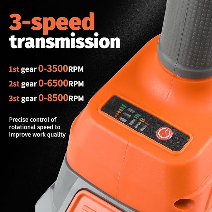 20V Cordless Angle Grinder - High - Power 8500RPM, 4.0Ah Battery, 3 - Speed Adjustable, with 4-1/2" Grinding Discs & Other Accessories & Tool Bag - Works on Metals, Woods, Plastics