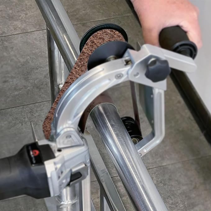 1-1/2 x 30" Non Woven Surface Conditioning Sanding Belts for Pipe Tube Polisher Sander, 1 Each of 150 240 Grit Nylon Brushed Sander Paper for Pipe Belt Sander, 1.5 x 30" Sand Belts for Metal, 2 Pack