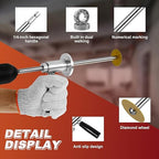 Inside Pipe Cutter with 11 Pcs Diamond Cutting Wheel 7 Inches Adjustable Cutting Depth PVC Pipe Cutter Tool with 1/4 Hex Shank Fit for 1-1/2 Inch to 8 Inch for Glass Marble Jade Wood