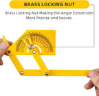 2 Pcs Protractor Angle Finders, Adjustable Protractors 0°-180° with Locking Nut(for Exterior, Interior, Bevel Angles), Portable Angle Measurement Tools for Carpenters & Woodworking Hobbyists & DIYer