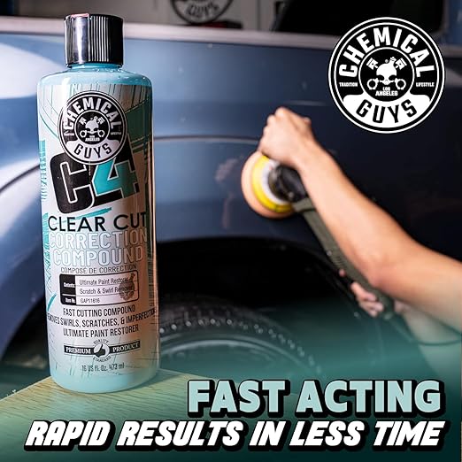 Chemical Guys GAP11616 C4 Clear Cut Correction Compound (Paint Correction - Fixes Scratches, Swirls & Holograms), 16 oz.