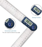 Digital Angle Finder,2 in 1 Digital Protractor, 7 inch / 200mm Stainless Steel Digital Angle Ruler with Zeroing and Locking Function