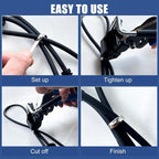 Metal Zip Ties Tool Gun - Trivd Frol One Hand Operation Metal Cable Tie Gun for Fastening Cutting Stainless Steel Zip Ties, Comes With 100pcs Self-Locking Metal Zip Ties Heavy Duty Outdoor, Scissors