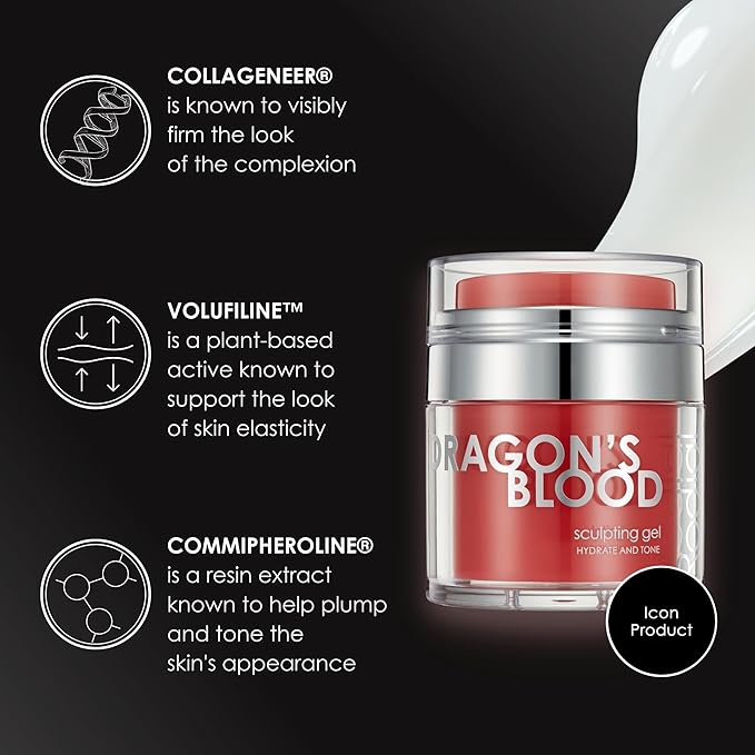 Rodial Dragon's Blood Sculpting Gel 1.7 fl oz - Rejuvenating, Ultra-Hydrating Face Cream - Refreshing Gel/Cream Formula - Triple Action Collagen Formula for a Firmer, Tighter and Smoother Skin Look-VeraVaultWomen