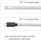 Alex Tech 25ft - 1/8 inch Cord Protector Wire Loom Tubing Cable Sleeve Split Sleeving for USB Cable Power Cord Audio Video Cable - Protect Cat from Chewing Cords - White