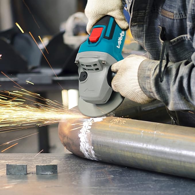 Vikky 20V Cordless Angle Grinder - 8500 RPM Brushless Motor, 5-Inch(125mm), Cutting & Grinding Kit with 20V 4.2Ah Battery & Accessories