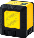Amazon Basics Horizontal/Vertical and Cross-Line Class II Laser Level, 59 ft / 708 in, Yellow/Black